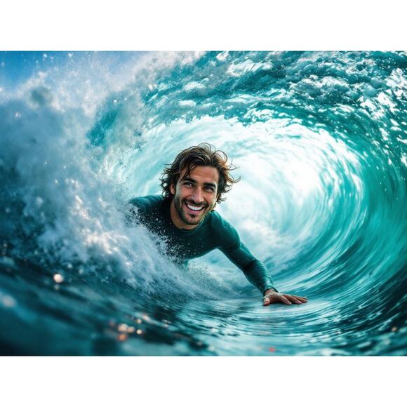 Barracuda Bay Swim Trunks Men Sz XL Colorful Art Deco Checkered Psychedelic Surf - Picture 12 of 13